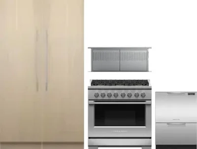 5 Piece Package Includes Refrigerator, Freezer, Range, Hood And Dishwasher